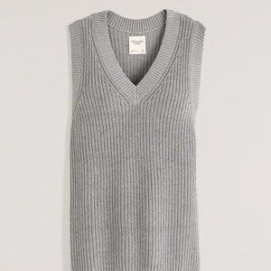 Abercrombie & Fitch Sweater Vest Mini Dress - Gray